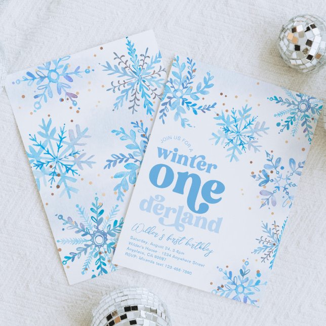 Uppmaning till höstdagen i Winter Onederland Inbjudningar (Skapare uppladdad)