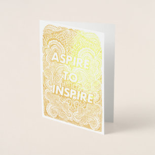 UPPMANING TILL INSPIRE - positiv Påstående-Offert Folierat Kort
