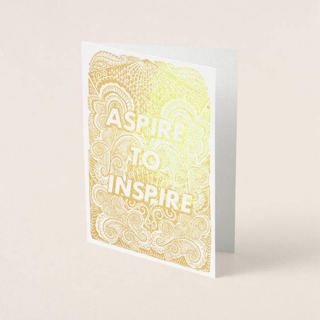 UPPMANING TILL INSPIRE - positiv Påstående-Offert Folierat Kort (Framsida)