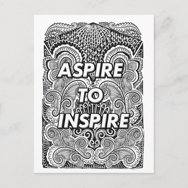 UPPMANING TILL INSPIRE - positiv Påstående-Offert Vykort (Framsida)