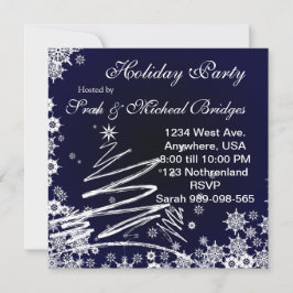 Uppmaning till Julfesten Starry Snowy Natt Inbjudningar
