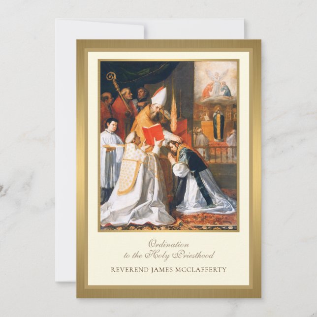 Uppmaning till katolsk ordning till Heliga Priesth Inbjudningar (Framsida)
