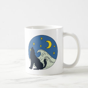 Uppmaning till konstverk i den kelestiala Vargen Kaffemugg
