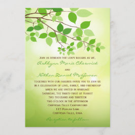 Uppmaning till Leafy Gren Camping eller Nature Wed Program