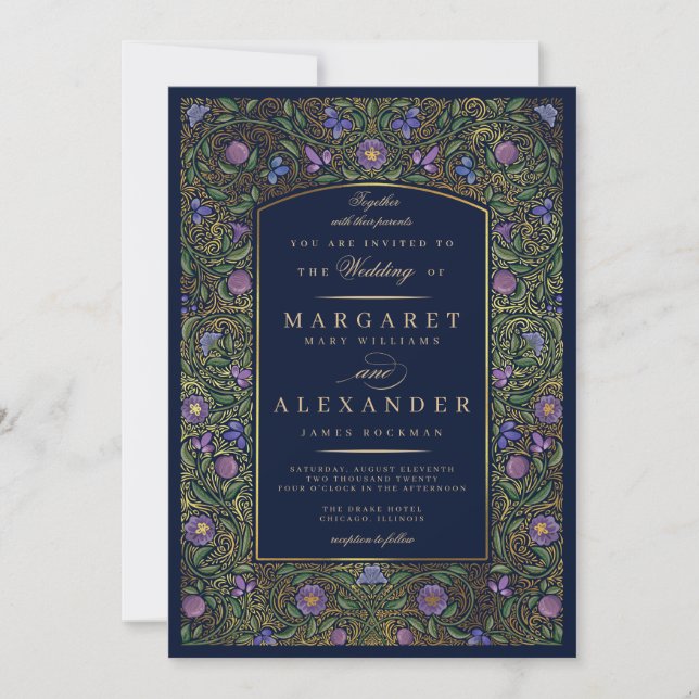 Uppmaning till lysat Gräns-bröllop/Faux Guld Inbjudningar (Framsida)