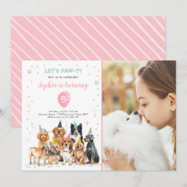 Uppmaning till marionettårsjubileum Hund Party Paw Inbjudningar