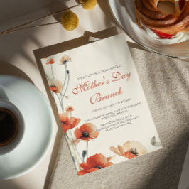 Uppmaning till marionettblommor Mors dag Brunch Inbjudningar