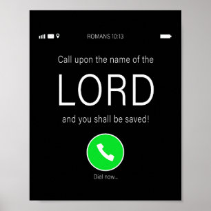 Uppmaning till Namn i LORD - Christian Faith Poster