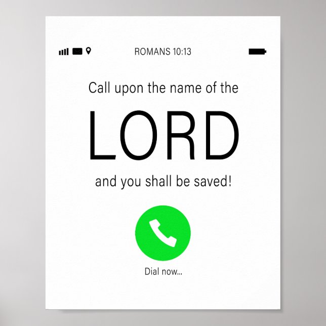 Uppmaning till Namn i LORD - Christian Faith Poster (Framsidan)