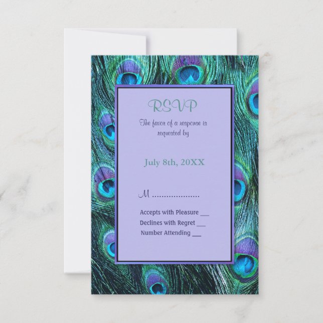 Uppmaning till pacock Feather Drama Wedding - OSA (Framsida)