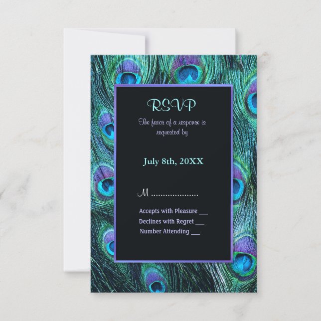 Uppmaning till pacock Feather Drama Wedding - OSA (Framsida)
