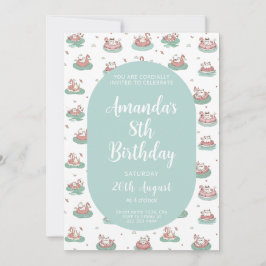 Uppmaning till Pastel Cat Birthday - Cute Bassäng  Inbjudningar