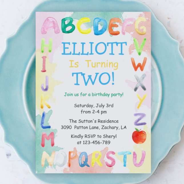 Uppmaning till Rainbow Alphabet Birthday Meddelande (Skapare uppladdad)