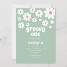 Uppmaning till Retro Groovy One 70:s födelsedag i 