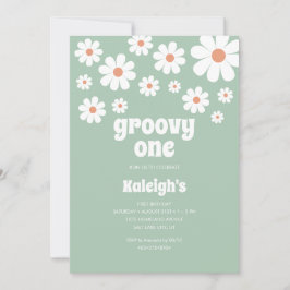 Uppmaning till Retro Groovy One 70:s födelsedag i  Inbjudningar