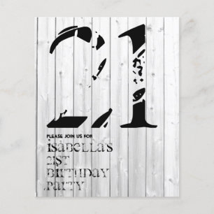 Uppmaning till Rustic Surfer Typography Birthday Flygblad