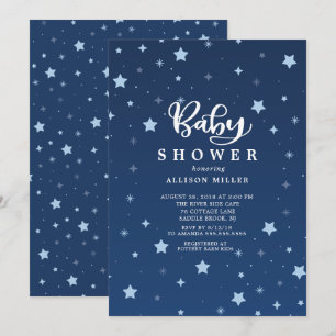 Uppmaning till Starry Nattboys Baby Shower Inbjudningar