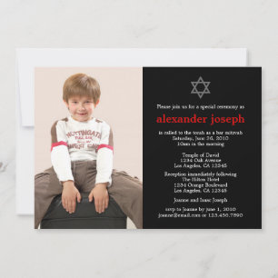 Uppmaning till Starry Photo Pub Mitzvah Inbjudningar
