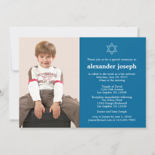 Uppmaning till Starry Photo Pub Mitzvah Inbjudningar