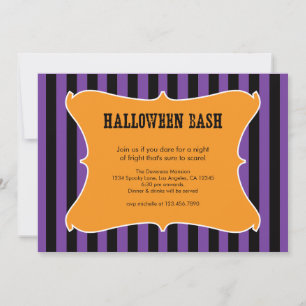 Uppmaning till Stripe Halloween fest Inbjudningar