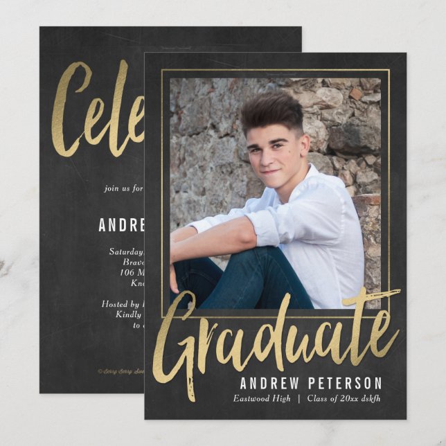 Uppmaning till Studenten med stort förtroende Inbjudningar (Fram/baksida)