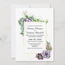 Uppmaning till Succulent Desert Botanical Wedding Inbjudningar