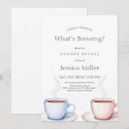 Uppmaning till Tea Kopp Gender Reveal | Tack Kort