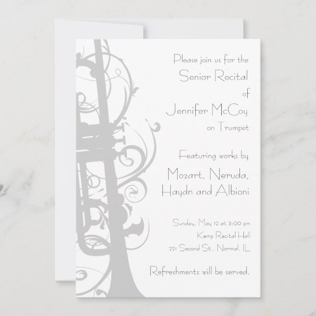 Uppmaning till Trumpet Skäl Inbjudningar (Framsida)