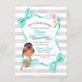 Uppmaning till Tutu Excited Ballerina Birthday Inbjudningar