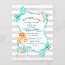 Uppmaning till Tutu Excited Ballerina Birthday Inbjudningar