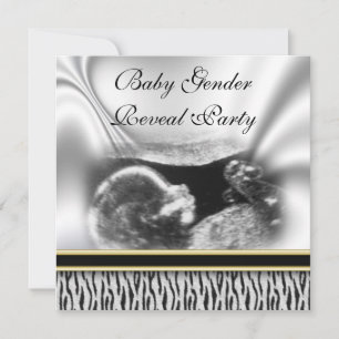 Uppmaning till Ultrasound Baby Gender Reveal Party Inbjudningar