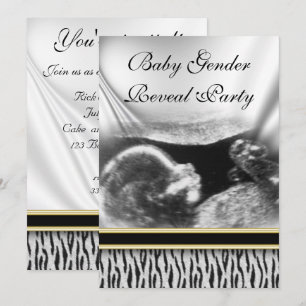 Uppmaning till Ultrasound Baby Gender Reveal Party Inbjudningar