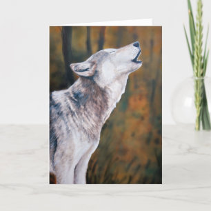 "Uppmaning till Vilden" Varg Art Notecard Kort