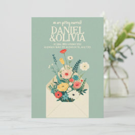 Uppmaning till Wildblommor Botanical Garden Weddin Inbjudningar