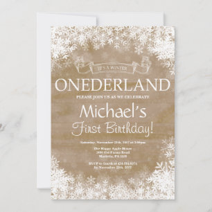 Uppmaning till Winter Onederland 1:a födelsedag Inbjudningar