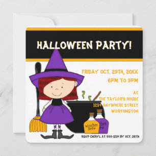 Uppmaning till Witches Brew Barn Halloween fest 1 Inbjudningar
