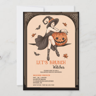Uppmaning till Witches Brunch Halloween Inbjudningar