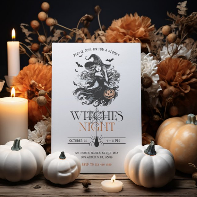 Uppmaning till Witches Night Halloween fest Inbjudningar (Skapare uppladdad)