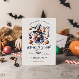 Uppmaning till Witches Night Halloween fest Inbjudningar