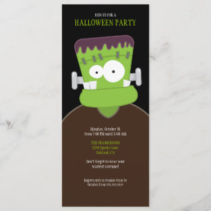 Uppmaningar till Frankenstein Monster Halloween fe Inbjudningar