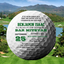Uppmaningen Golf Boll Round Pub Mitzvah