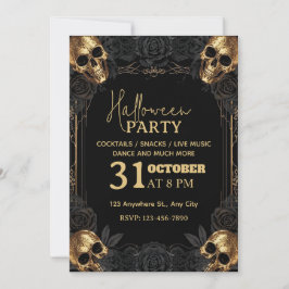 Uppmaningen Luxury Halloween fest - redigerbar Inbjudningar