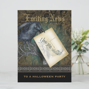 Uppmaningen Raven Gothic Stil Inbjudningar