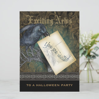 Uppmaningen Raven Gothic Stil Inbjudningar