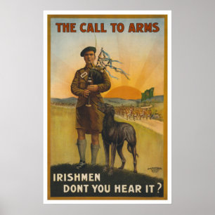Uppmaningen till arm, det irländska världskriget poster