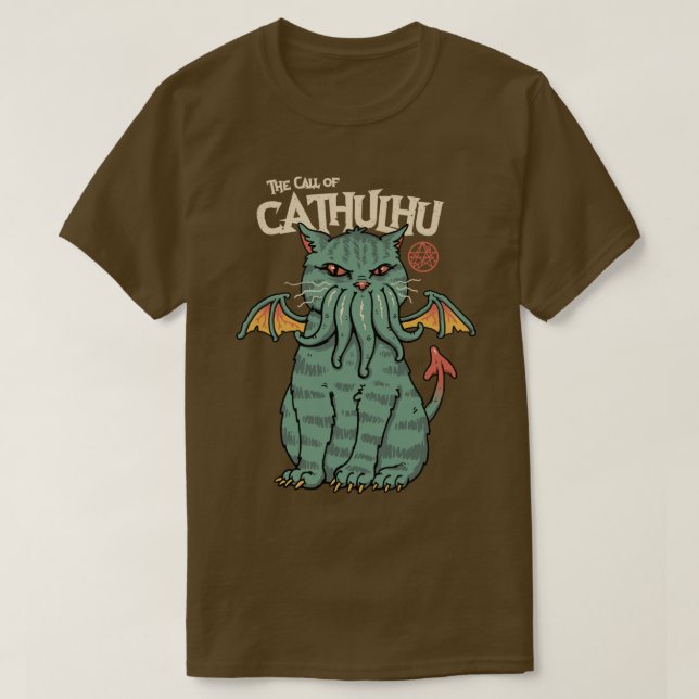 Uppmaningen till Cathulhu T Shirt (Design framsida)