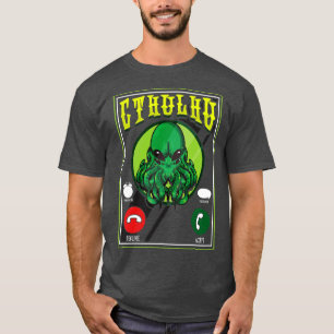 Uppmaningen till Cthulhu Fictional Mörk Occult Mon T Shirt