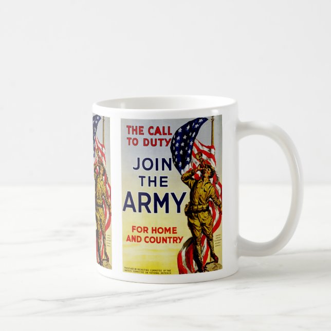 Uppmaningen till Duty ~ Gå med armén Kaffemugg (Höger)