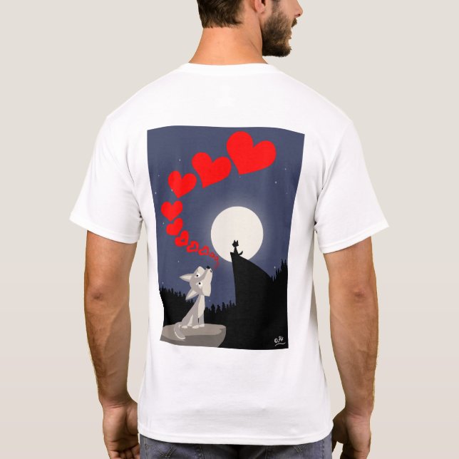 Uppmaningen till Kärlek T-shirt (utformning på bak (Baksida)