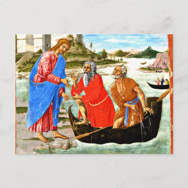 Uppmaningen till Saints Peter och Andrew Vykort (Framsida)